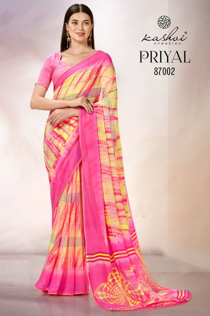 Kashvi Priyal By Lt Fabric Georgette Sarees Catalog